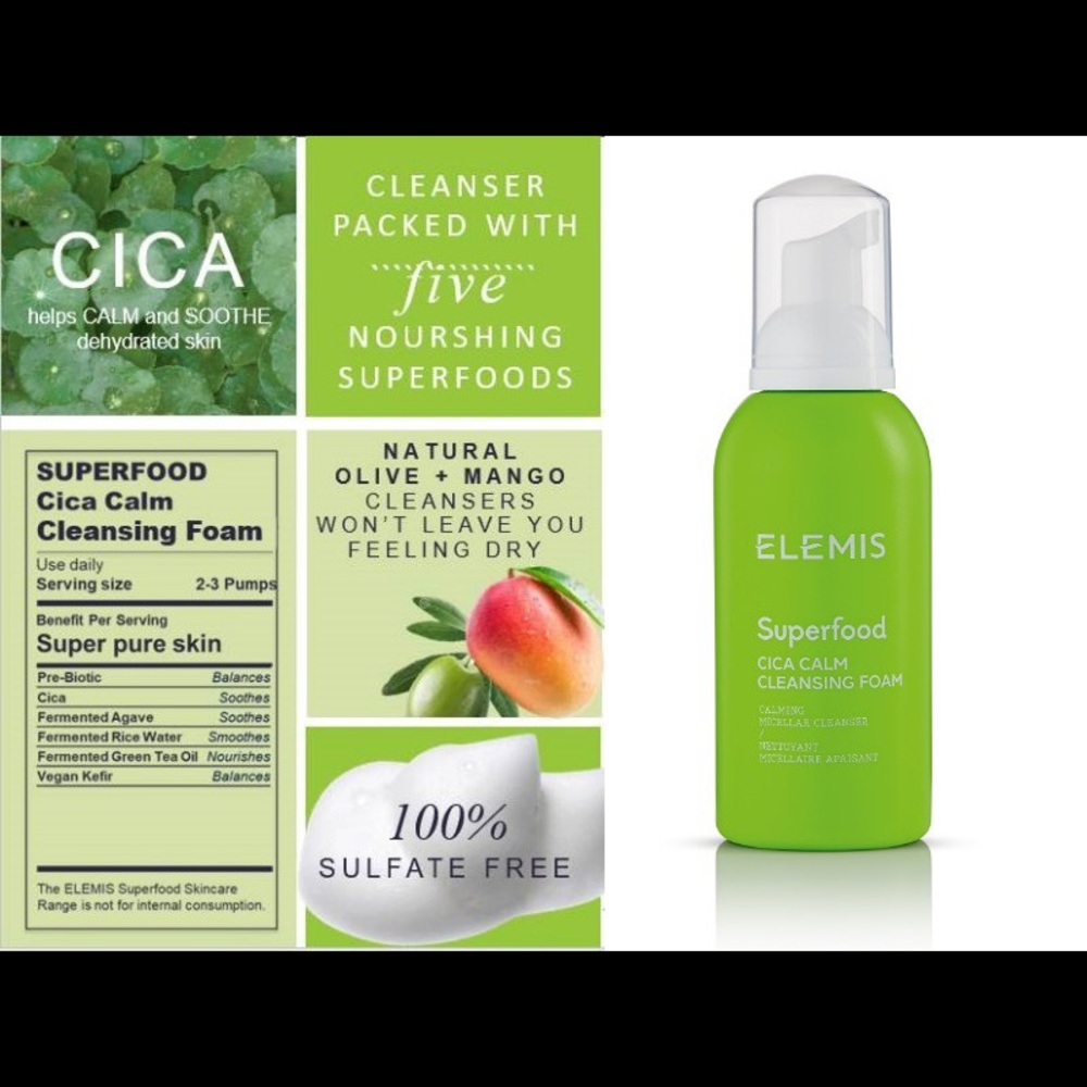 Elemis Superfood Cica Calm Foaming Cleanser